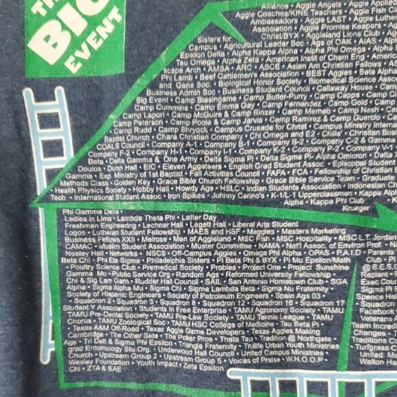 2005 Texas A&M Big Event community service large blue tshirt - Picture 8 of 10